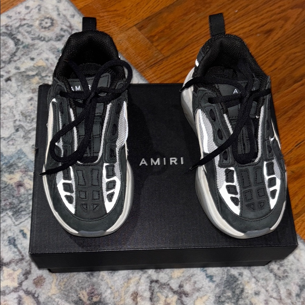 💎 Amiri Kids Bone in leather trainers 👟